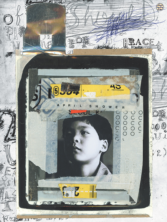  ,RRACE,Mixed Media & Silk Screen, 60X95cm, 2009
